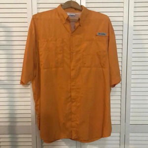 Men’s Columbia Dry Fit PFG Short Sleeve Orange Sz XL
